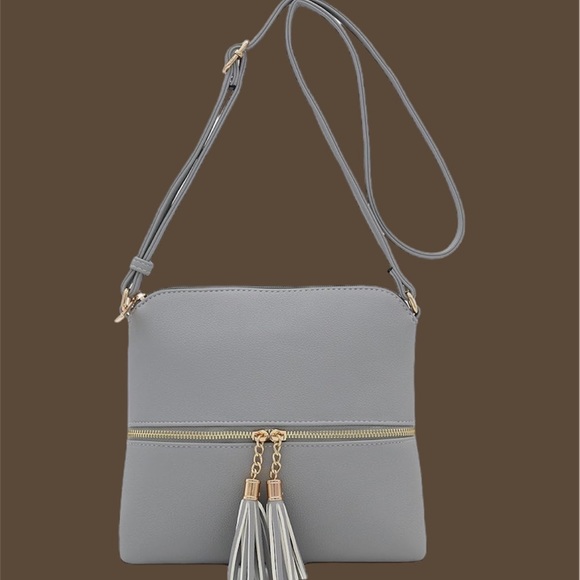 Lightweight Medium Crossbody Bag with Tassel - Picture 3 of 8